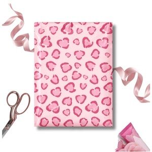 20 Pink Heart Patterned POLYMAILERS